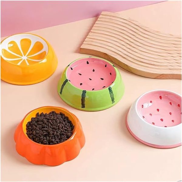 Cute Fruit Shape Cat Food Bowl